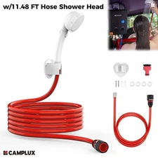 Camplux Hand Held Showerhead Spray High Pressure w/11.48FT Hose Quick Connecter