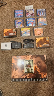 NEC Turbo Grafx 16 CIB w/8 Games TurboTap and spare controller EXCELLENT Cond.