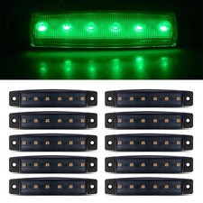 12V Smoked Green LED Trailer Marker Lights 3.8" Side Marker Clearance Lights