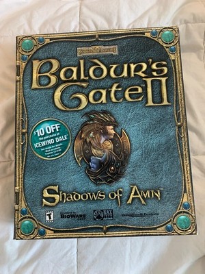 NEW Baldur's Gate II: Shadows of Amn PC Game SEALED Big Box 2 diablo
