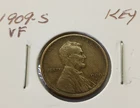 1909-S VF Lincoln Wheat Cent Key Date