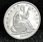 1888 Seated Liberty Half Dollar White Proof+++ In Grade Better Date Hard To Find
