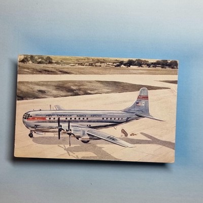 Verkehrsflugzeug Postkarte 1957 Pan American World Airways Boing Stratocruiser