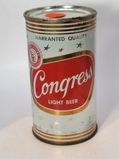 COLORFUL 1954 CONGRESS LIGHT BEER FLAT TOP BEER CAN SYRACUSE NY
