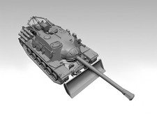 3D Printing 1/72 American T110E3 tank Unpainted