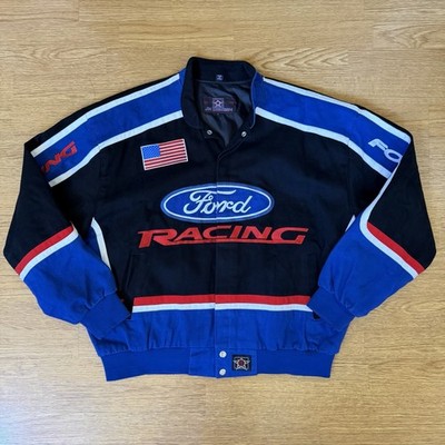 Ford Motor Company JH Designs Jacket Mens XL NASCAR Racing Snap