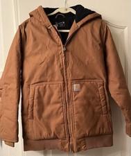 Carhartt Quilt Lined Hooded Canvas Jacket; Youth XL 18-20 ; Mo. OJ8545-B