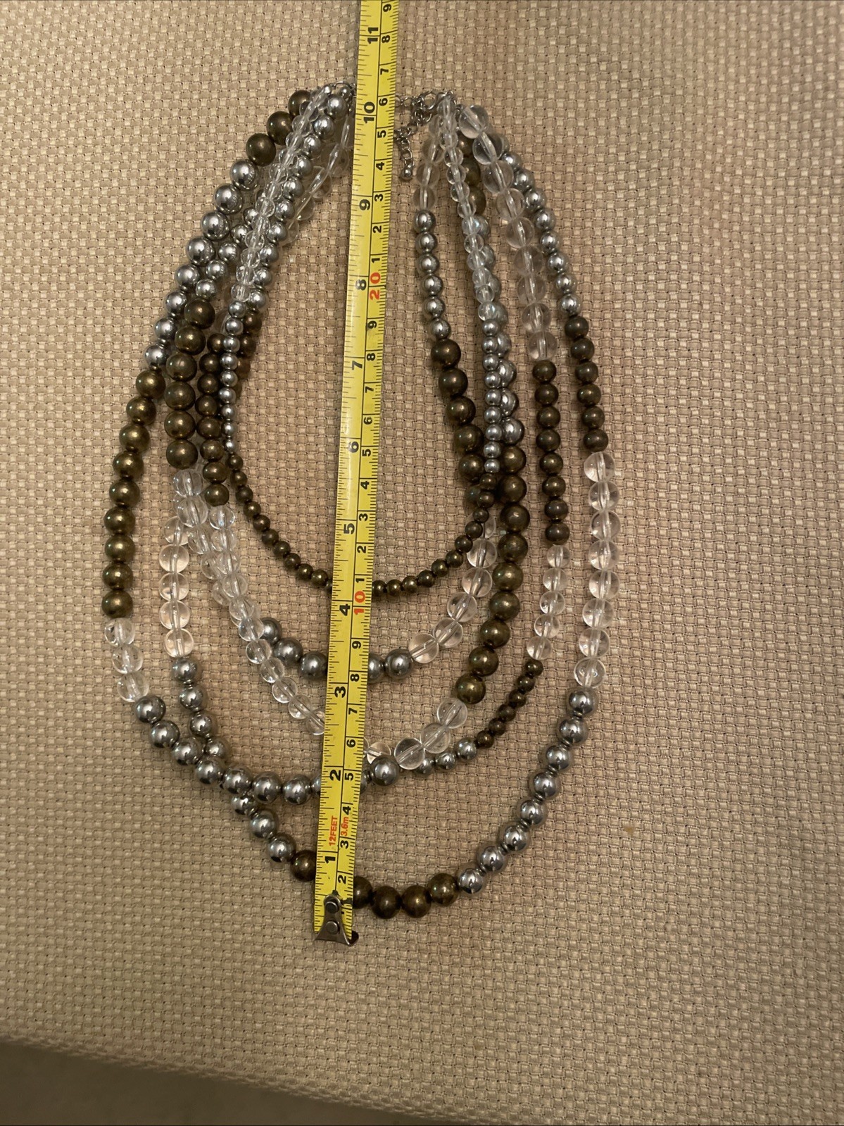 Statement Necklace Circles Multicolored Silver To… - image 11