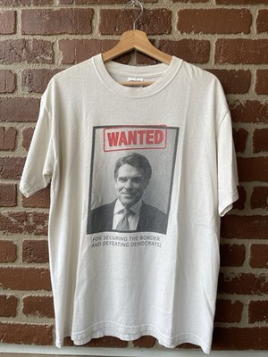 Vintage Arnold Schwarzenegger Wanted T shirt white short sleeve men s size L