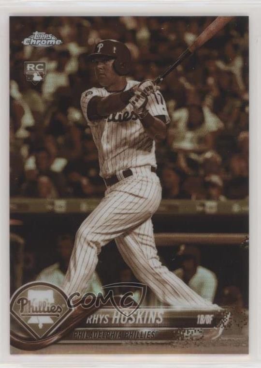2018 Topps Chrome Sepia Refractor Rhys Hoskins #70 0x5t