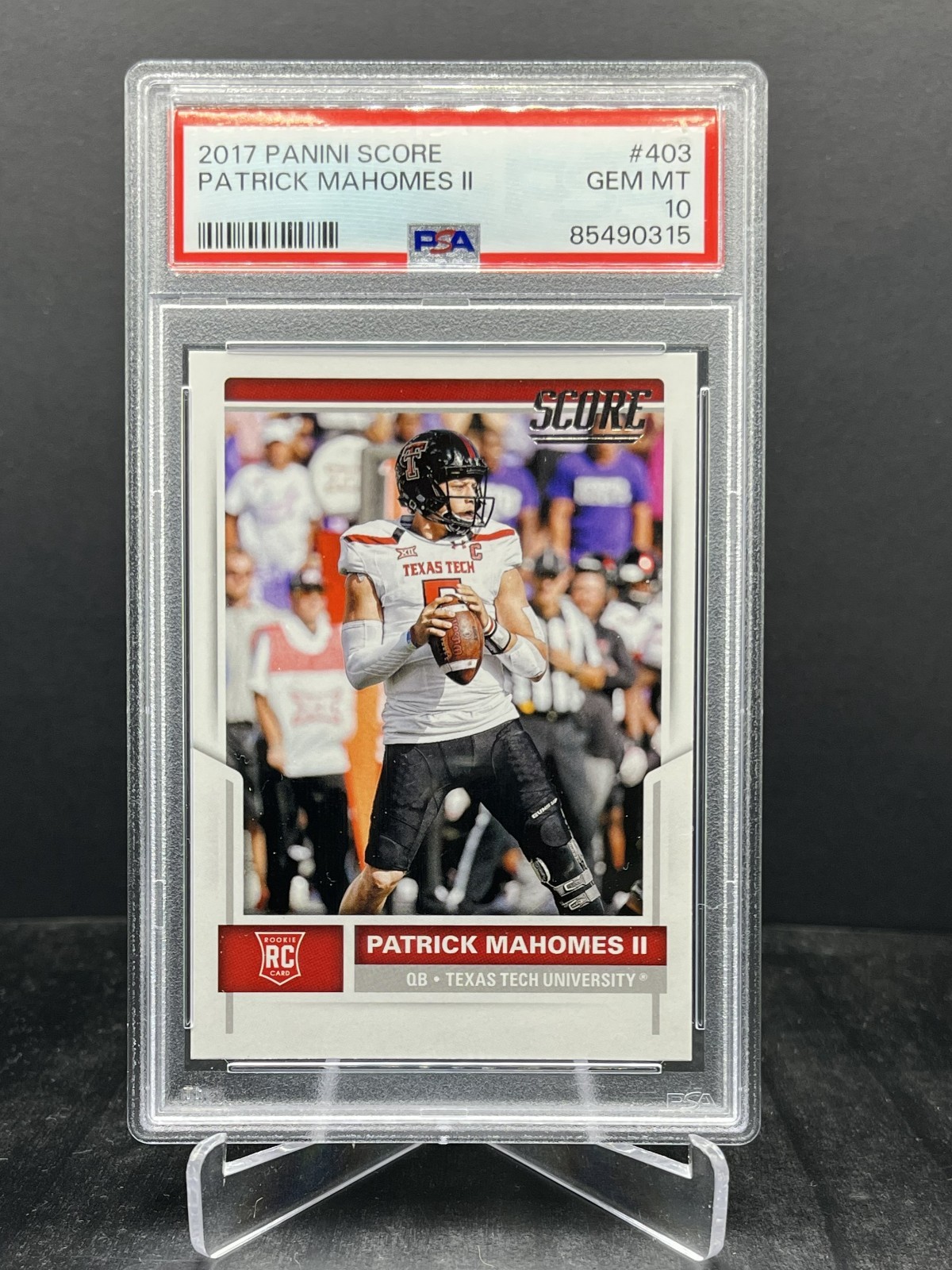 Patrick Mahomes Panini Score #403 Base
