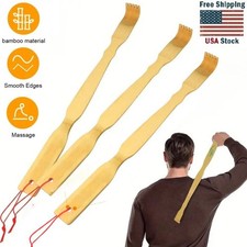 3 Pack Natural Bamboo Back Scratcher Long Reach Pick Itch Relief Tool Portable