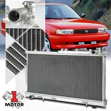 Aluminum 2 Row Core Performance Radiator for 91-99 Nissan Sentra/200SX/NX Manual
