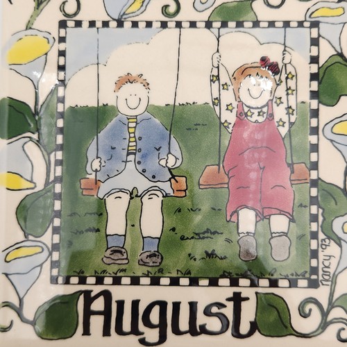 H&R Johnson August Tile Wall Art 6" sottopiumino firmato Nancy opera d'arte made in England - Foto 3 di 10