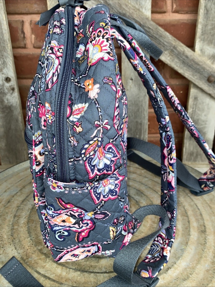 Vera Bradley Quilted Campus Felicity Paisley Backpack - Navy, Pink, Cream Guc Vera Bradley Campus Backpack Felicity Paisley by Vera  main image 4