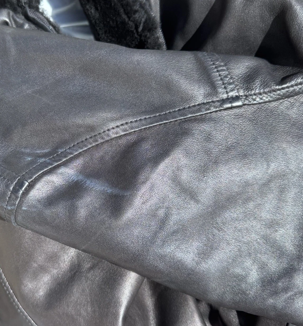 $25k Brioni Fur Black Bomber Jacket Italy Stunning Leather Lined Reversible - product detail image 17