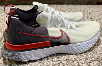 NEW Nike React Infinity Run Flyknit Mens Size 13 US White/Red/Black Gum Sneakers
