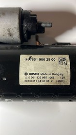 MERCEDES E CLASS Starter Motor Genuine Bosch Part 2.1 CDI DIESEL A6519062800 651