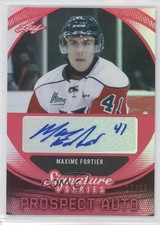 2015 Leaf Signature Series Prospect Red 10/15 Maxime Fortier #SP-MF1 Auto ka7