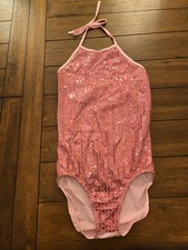 Pink Sequin Leotard Small adult
