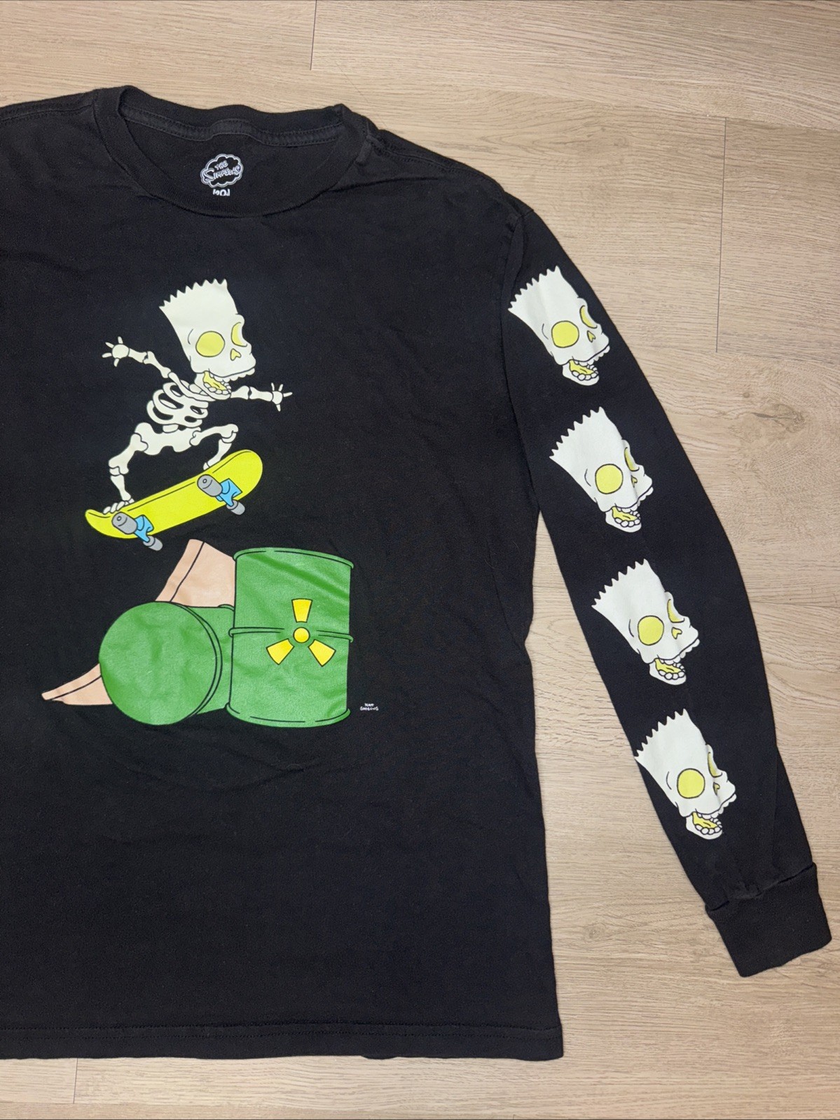 Radioactive Bart Simpson Size Small Long Sleeve T… - image 3