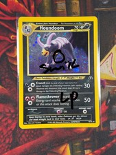Houndoom 4/75 Neo Discovery Holo Rare SWIRL Pokemon Card LP
