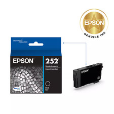 Epson 252 Genuine Standard Capacity Black Ink Cartridge, New, Free Shipping.