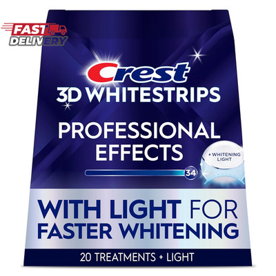 Crest 3D Whitestrips Professional Effects + LED Light   Teeth Whitening Kit, 1 L