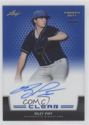 2017 Leaf Trinity Clear Blue 6/25 Riley Pint #CA-RP1 Auto 2a9