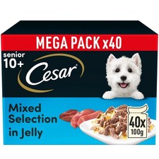 120 x 100g Cesar Sauce Selection Adult Wet Dog Food Pouches Mixed in Jelly 4.27 per kilo
