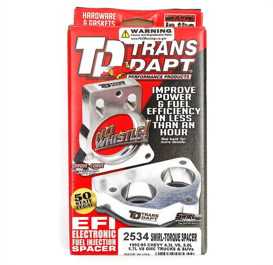Trans Dapt Performance     Trans Dapt 2534 Swirltorque Tbi Spacer Fits For  Gm - Image 4 of 4