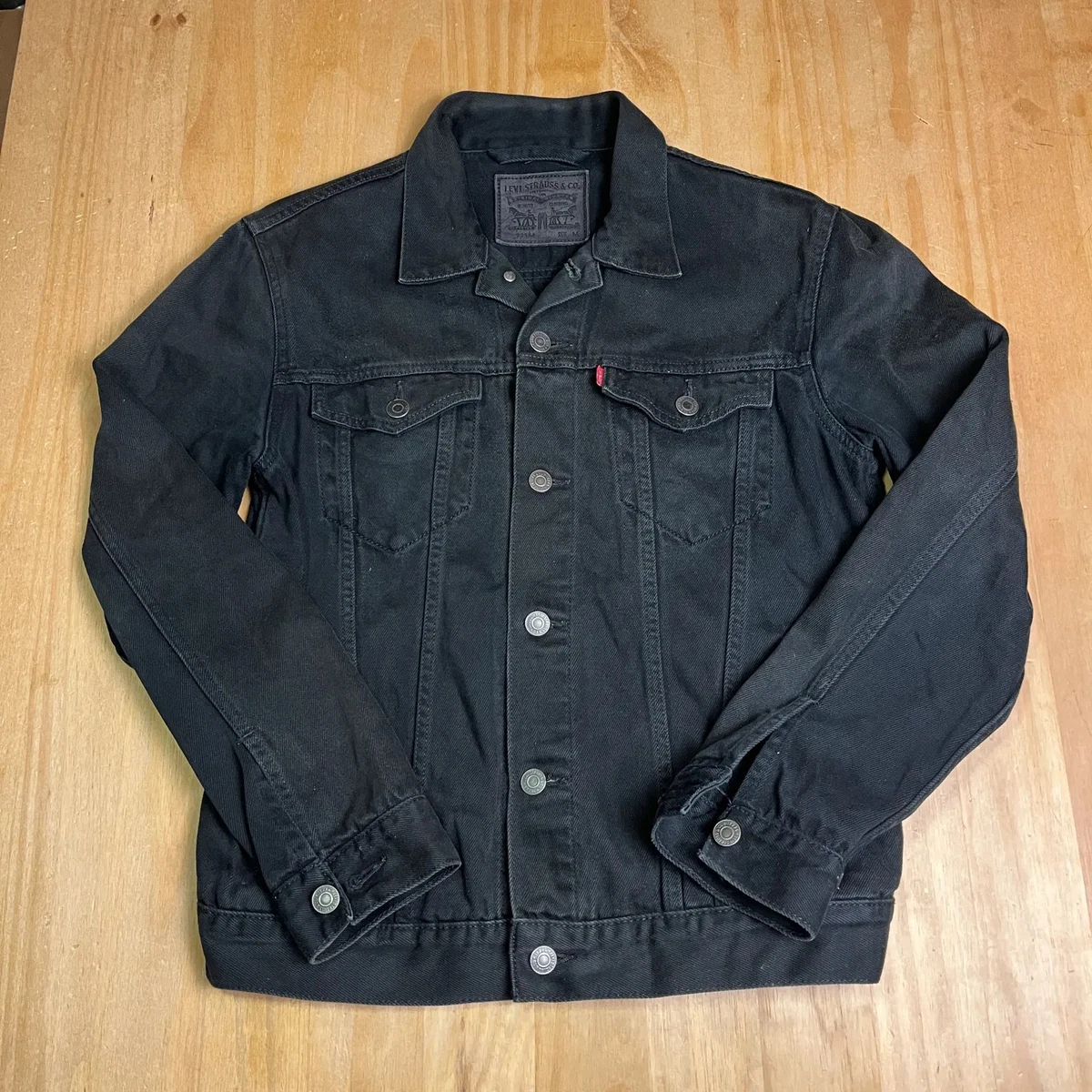 levi dark denim jacket products for sale | eBay UK