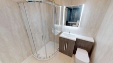 Travertine Matt Shower Wall Panels 1m x 2400mm x 10mm Easy To install  Panel