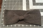 Handmade Dark Gray Bow Crochet  Headband/ Ear warmer — photo 2
