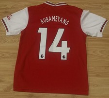ADIDAS CLIMALITE ARSENAL AFC #14 AUBAMEYANG SOCCER FUTBOL JERSEY SHIRT KIT YOUTH