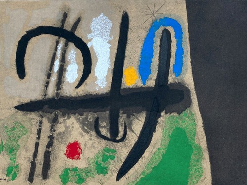 * GRAFIK JOAN MIRÓ VOGEL EDITION EURO ART LIMITIERT LITHOGRAFIE - Picture 1 of 16