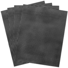 Caydo 4 Pieces 7 Count Black Plastic Mesh Canvas Sheets for Embroidery, Acrylic