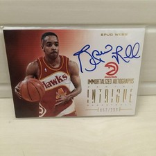 NBA Card Spud Webb Autographed Card Slam Dunk Champion