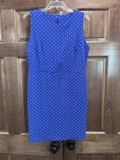 Old Navy Womens Blue White Polka Dot Sleeveless Sheath Dress Size Large