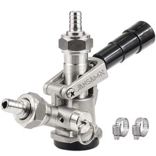 Sankey D Keg Coupler, Beer Keg Tap Coupler 304 Stainless Steel Probe  Body