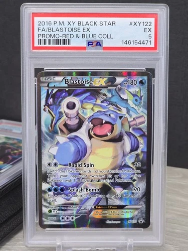 Pokémon Card TCG Blastoise EX XY122 Full Art XY Black Star Promo 2016 Holo PSA 5