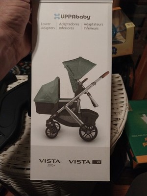 Stroller Lower Adapters for UppaBaby Vista 2015+ & Uppababy Vista V2 Black