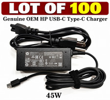 lot 100 Genuine HP 45W USB-C Type-C AC Power Adapter Charger L42206-002