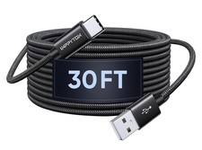 USB C Cable 30Ft, Extra Long USB C Cable Premium Nylon Braided 30 Foot USB A ...