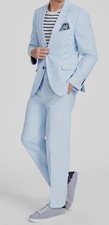 Nautica Men's Blue Seasonal Modern-Fit Stretch Jacket Pants 2-Piece Suit Sz 38R