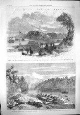 War America Fort Pillow Mississippi Civil Wars 1862 Original Antique Print
