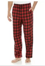 Wondershop Men's Fleece Lounge Pants Pajamas Buffalo Plaid Red & Black small
