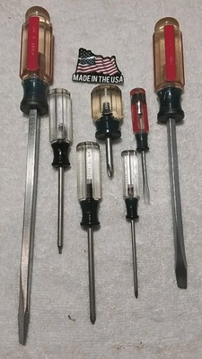 #ad 7Pc CRAFTSMAN WF quot; VINTAGE quot; ASSORTED SIZES SREWDIVER SET USA 🇺🇸 $29.99