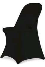 HAINARverS Stretch Spandex Folding Chair Covers 30PCS Universal Fitted Black