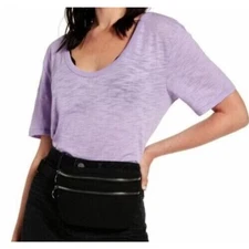 BP. X Claudia Sulewski Scoop Neck Tee Shirt Lavender Size Small